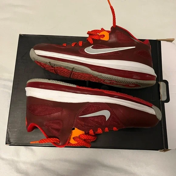Nike LeBron James Cherry Red Low Top Sneakers Men’s Size 11 UGC See Photos - Picture 6 of 13
